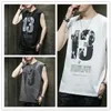 T-shirt da uomo Abbigliamento estivo da uomo Gilet ampio senza maniche Abiti floreali stampati sportivi Capispalla di moda individuale 12