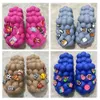 Slippers unissex Summer Slides for Women Outdoor Close Toe Bubble Massage Litchi Sandals Brand Designer de moda Men cogitos Y2302