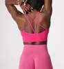 Camicie da donna nvgtn senza saldatura reggiseno spandex top woman fitness elastico elastico potenziamento del seno traspirato mutande sportive per il tempo libero