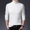 Men's TShirts Men Brand High Neck Knitted Pullover Bottoming Shirt Arrivals Male Fashion Casual Slim Solid Color Stretch Wool Sweater 230223