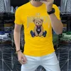 NYA 2023 MENS DESIGN T-SHIRT SPRING SOMMER HOT DIAMOND LETTER BEAR SEKES TEES KORT SLEEVE CASUAL LETTERS UTSKRIFT TOPS STORLEK M-4XL