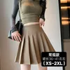 Short skirt Women's girls high waist Plain mini pleated skirt school uniform skating tennis skirt mini short street skirt city puff hem skirt mini skirt