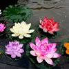 Decorative Flowers Lotus Artificial Lily Floating Flower Water Pond Pads Decor Ponds Pool Fake Simulation Decoration Leaves Decorations