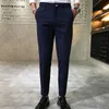 Erkekler Suits Blazers genç gündelik takım elbise pantolon düz kore ince iş pantolon sonbahar kış gevşek pantstrousers t45men's