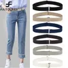 Belts Adjustable Elastic Invisible Belt Soild Color Seamless Jeans Belts For Man Woman Pants Slim Stretch Web Strap with Flat Buckle Z0223