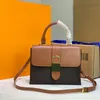 Tasarımcı Moda Bez çantalar Omuz Çantaları Kilit Postacı Çantası Kadın Gerçek Deri Taşınabilir Kadın Lüks Tasarımcı Çanta Çanta Crossbody Alışveriş Messenger Bez Çantalar