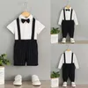 Roupas se setenta Anak-Anak Setelan Anak Laki-Laki Musim Panas Lengan Pendek Tampan Bunga Musim Gugur gaun Anak-Anak Musim Panas Setelan Bayi Satu W0224