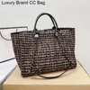 CC Totes Designer de luxe Tweed Duffle Shopping Sacs fourre-tout Grand sac fourre-tout à bandoulière Marron Tweed avec bandoulière en chaîne Sac à provisions Sacs de sport Designer pour femme 11678