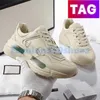 Italie Rhyton Casual Chaussures Designer Hommes Femmes Baskets Plateforme Vieux Papa Luxe Vintage Chunky Sneaker Cuir Runner Baskets Fond Épais Chaussure Fraise FREP