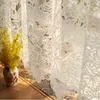 Curtain French Style Lace Cutwork Door Window Drape Valance Room Kitchen Divider Embroidery Curtains 3 Sizes