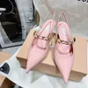 dress shoes designer Slingback sandals Mary Jane heels Pumps shoes pointed metal chain black pink office career bar high heeled shoes wedding shoes 35-41 2023