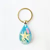 Key Rings New Artificial Starfish Hourglass Keychain Crab and Starfish Key Chain Car Key Ring Wholesale Party Gift Jewelry