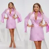 Spring Pink Wedding Suit Women Blazer Slim Mother of the Bride Dressing Evening Party Jacket Guest Wear One Piece