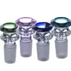 14mm 18 mm male thick color Smoking Bowl Piece dry herb holder water glass bongs hookah random color