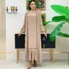 Abbigliamento etnico Elegante abito lungo musulmano modesto per le donne Ramadan Arabo Femme Dubai Abaya Turchia Abito da sera in caftano marocchino