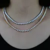 Chokers Kolye Kolye Hip Hop Buzlu Out Bling AAAA Zirkon Kalp Tenis Zincir Kolye Kadın Moda Takı Altın Gümüş Renk Pembe CZ Gerdanlık 230223