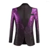 Abiti da uomo LUCLESAM Blazer con paillettes sfumate da uomo 2023 Autunno e inverno Abito da uomo Performance Host Emcee Dress Costume Cappotti da uomo