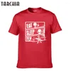 Camisetas masculinas Tarchia 2023 T-shirt de camiseta de verão Tops Tees Men Manga curta Eat Sleep Boy Casual Casual Homme Camisa Plus