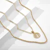 Pendant Necklaces Elegant Necklace For Women Charming Alloy Chain Chocker Multilayer Fashion Party Jewelry Accessories