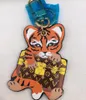 2023 Exclusive new fashion high quality leather tiger keyring for men and women