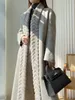 Women's Wool Blends Autumn and Winter LP Mink Collar Cashmere Fur Coat High End Mid Length 230223