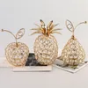 Decorative Objects Figurines European Style Metal Crystal Craft Fruit Ornament Apple Sydney Pineapple Living Room Decoration Creative Home 230224