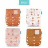 Cloth Diapers Happyflute Fashion Style Baby Nappy 4pcsset Diaper Cover Waterproof Reusable Cloth Diaper 230223