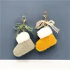 Key Rings 10PCSlot Fashion Jewelry Plush Christmas Boots Keychains Leuke poppen met boog voor meisjes tas decoraties J230222