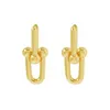 Nouveau t Gold Femmes Stud U Femmes d'oreille en forme Femmes Stud Rose Couple de bijoux en acier inoxydable Cadeaux Girls ACCESSOIRES FONCTION