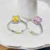 Ne se fanent jamais couleur or blanc anneaux femmes haute qualité Zircon anneau Original tibétain argent bande de mariage bijoux de mariée accessoires JZ319