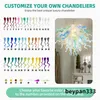Creative Nordic Contemporary Chandeliers Lamps Bedroom Multicolor Hand Blown Glass Chandelier Pendant Lamps Villa vardagsrum Ljus Luster Chandelier LR1261