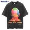 wangcai01 Men's T-Shirts Ripped Washed T Shirt Men Hip Hop Streetwear Dennis Rodman Graphic T Shirt Short Seve T Shirt 2022 Harajuku Men's Fashion Tees 0224H23