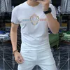 New 2023 summer casual men's T-Shirts print sequin pullover short-sleeved youth round collar fashion tshirts for men's and women's T-shirts pluz size 5XL