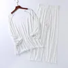Women's Sleepwear Factory Wholesale Summer 2023 Silk Light Modale Pajamas Women Seven Sleeves Nine Wide-legged Pants Home Clothing Set