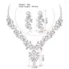 Chaînes exquises collier de mariée de mariage boucles d'oreilles ensemble de bijoux charme dames imitation perle accessoire cadeaux romantiques