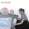 Baby Rail Imbaby 150*180 cm Baby Playpens Balls Pool Baby Playground Double Doors PlayPen for Children Inomhus Safety Barrier Kids Fence 230223