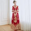 Tendance traditionnelle Xiuhe Vêtements ethniques époux de mariée 90 kg peut porter un costume de cérémonie de mariage chinois Femmes Femmes Robe de mariée de luxe