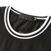 디자이너 남자 티셔츠 짧은 슬리브 솔리드 코튼 맨 티 탑 가슴 편지 인쇄 셔츠