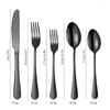 Dinnerware Sets 20 Pcs Gold Cutlery Set Stainless Steel Flatware Knife Fork Spoon Tableware Kitchen Dinner Aparelho De Jantar