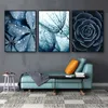 Et Peintures Mur Photos Pour Salon Décor Bleu Pissenlit Succulentes Monstera Feuilles Mur Art Toile Peinture Nordique Affiches Woo