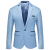 Herr Slim Jacket Single Breasted Suit Youth Fashion Casual Wedding Banket Dress Jacket Asiatisk storlek M-5XL