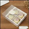 Packing Boxes Office School Business Industrialtransparent Frosted Mooncake Cake Pack Box Dessert Arons Pastry Packaging Drop Delive Dhlzx