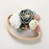 Akcesoria do włosów Baby Girl Head Kids Boho Flower Crown Nylon Stretch Super miękki sześcienny zespół Born Pography Props