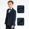 Ensembles de vêtements Garçons Costumes pour robe de soirée de mariage Fleur Enfants Cérémonie de Pâques Église Performance Ensemble Blazer Pantalon Chemise et Gilet 7PCS W0224