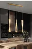 Luxury Restaurant Crystal Pendant Lights Hotel Bar Long Hanging Lamp Bedroom Living Room Decor Fixture Cafe LED Chandelier