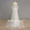 Party Dresses DIDEYTTAWL Off The Shoulder Boho Wedding Dress 2023 Lace Applqiues Detachable Sleeves Sweetheart A Line Bride Gown 230224