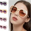 HOT Sunglasses Women Retro Square Sun Glasses Anti-UV Spectacles Oversize Frame Eyeglasses Simplity Ornamental