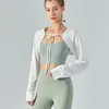 Aktywne koszule Ochrona przed słońcem długie rękawie oddychane szybkie suche sportowe bluzka Kobiety Cool Sunshreen Bluza na siłowni strój fitness Top