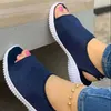 Sandalen dames schoenen zomer 2022 mesh vis platform dames gesloten teen wig dames licht casual zapatillas muje y2302