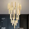 Moderne luxe gouden zilveren led Crystal kroonluchter Noordse duplex gebouw Spiral Trap Kroonluchter eetkamer kunst kroonluchter kroonluchter